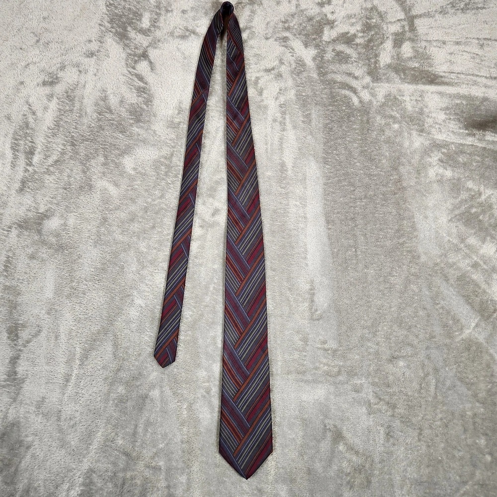 Rothschild Rothschild's Tie Silk Handmade Vintage‎ Wide Foulard Red